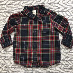 H&M Baby Plaid Long sleeve button down shirt